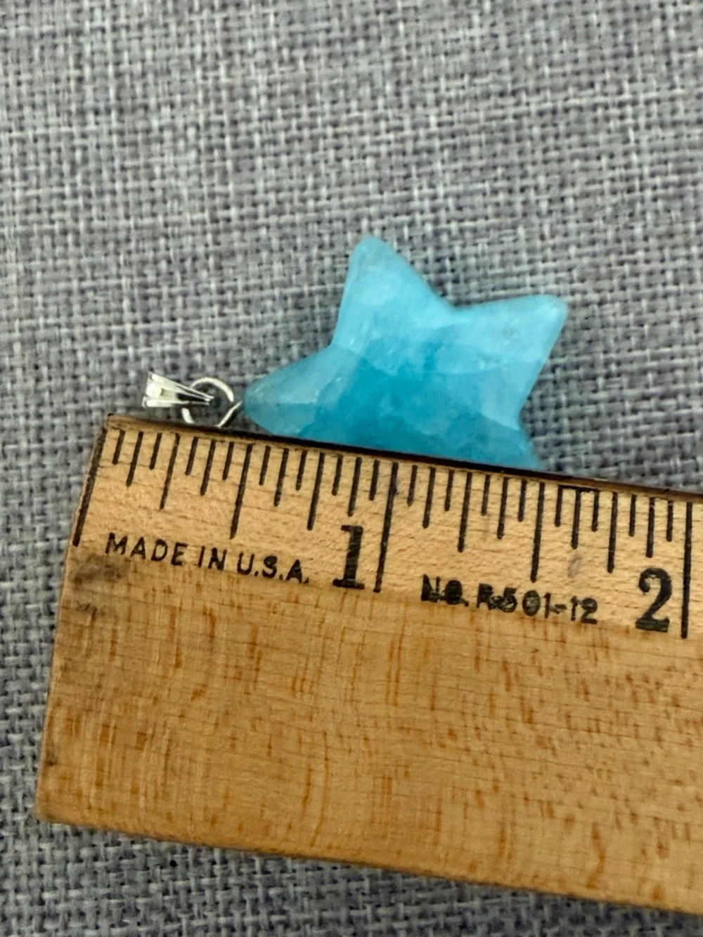 Blue Dyed Quartz Star Pendant | Celestial Gemstone Necklace Charm | Boho Jewelry